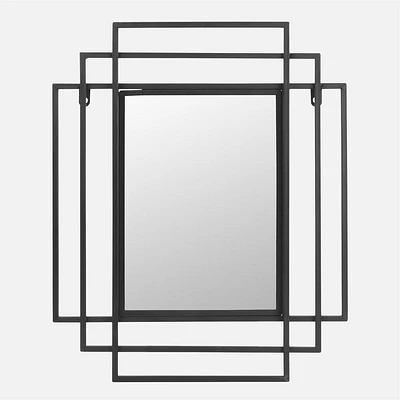 Rectangular with trim Mirror - Black