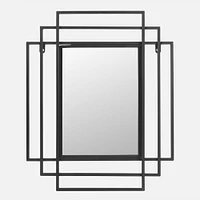 Rectangular with trim Mirror - Black