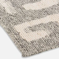 Revol Wool Look Maze Design Rug - Silver