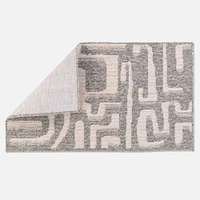 Revol Wool Look Maze Design Rug - Silver