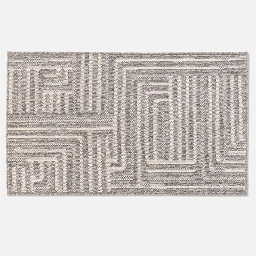 Revol Wool Look Geometric Design - Charcoal