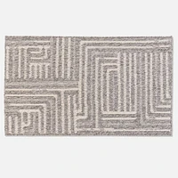 Revol Wool Look Geometric Design - Charcoal