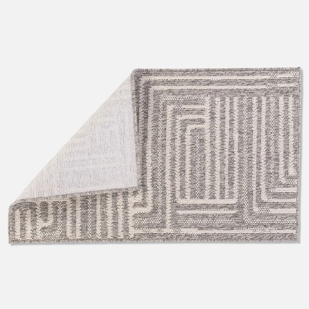 Revol Wool Look Geometric Design - Charcoal