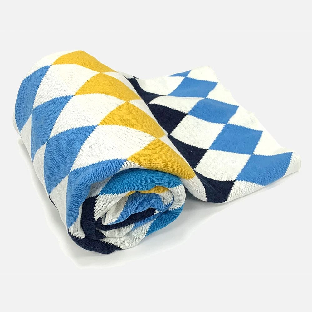 Romero Throw - Blue & Yellow