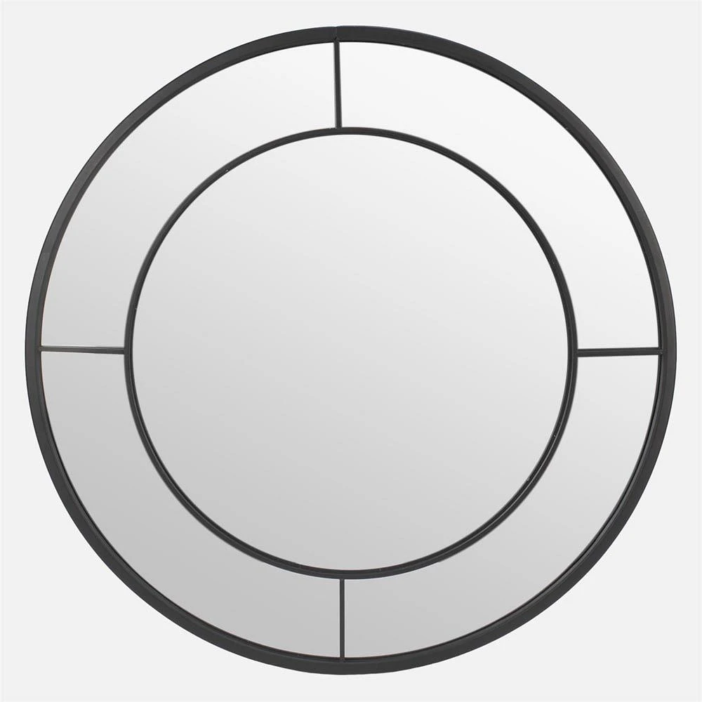 Round with Black Trim Mirror