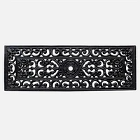 Ornate Rubber Step Mat - Black