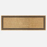 Striped Edge Coir Step Mat - Natural