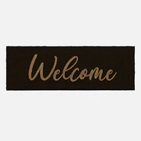 Welcome Coir Step Mat - Black