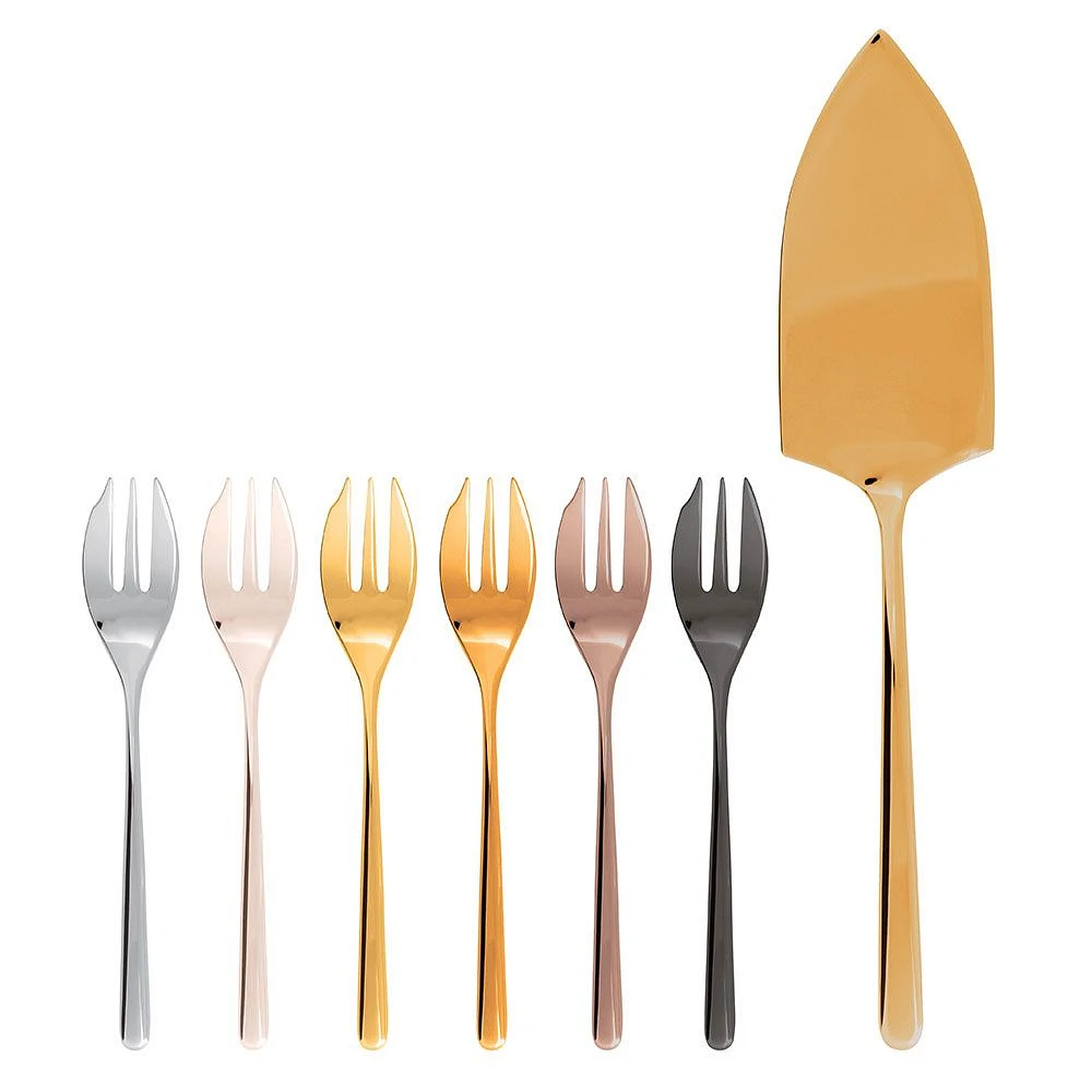 7-piece Cake Forks and Server Set by Sambonet 