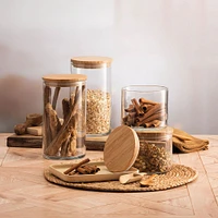 Glass Canister with Bamboo Lid - 1.5 L