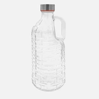 Texture Weave Clear Glass Bottle