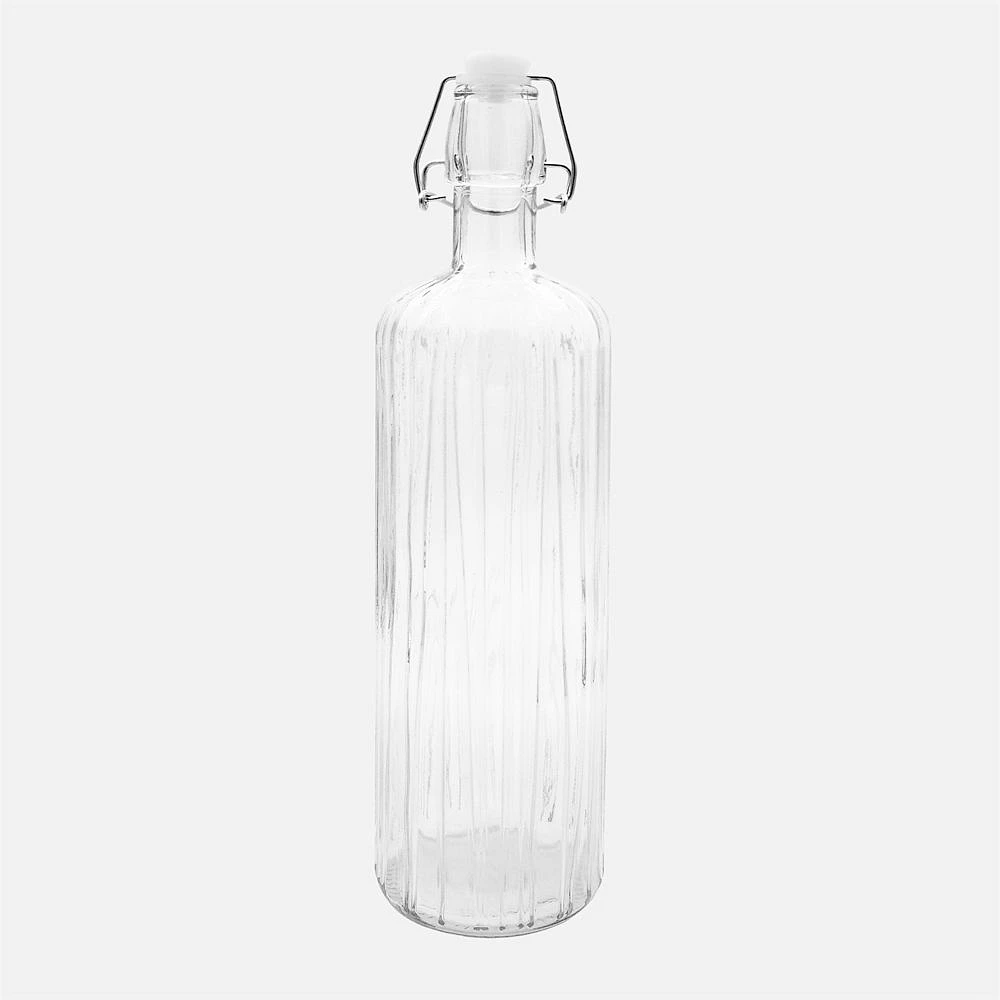 Bouteille en verre transparente  « Linea » par Safdie & Co