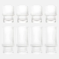 Safdie Ridge Stackable Glasses, Set of 8