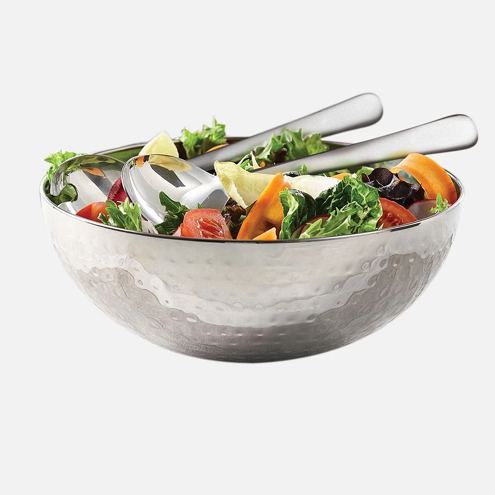 3-Piece Hammered Salad Serving Set