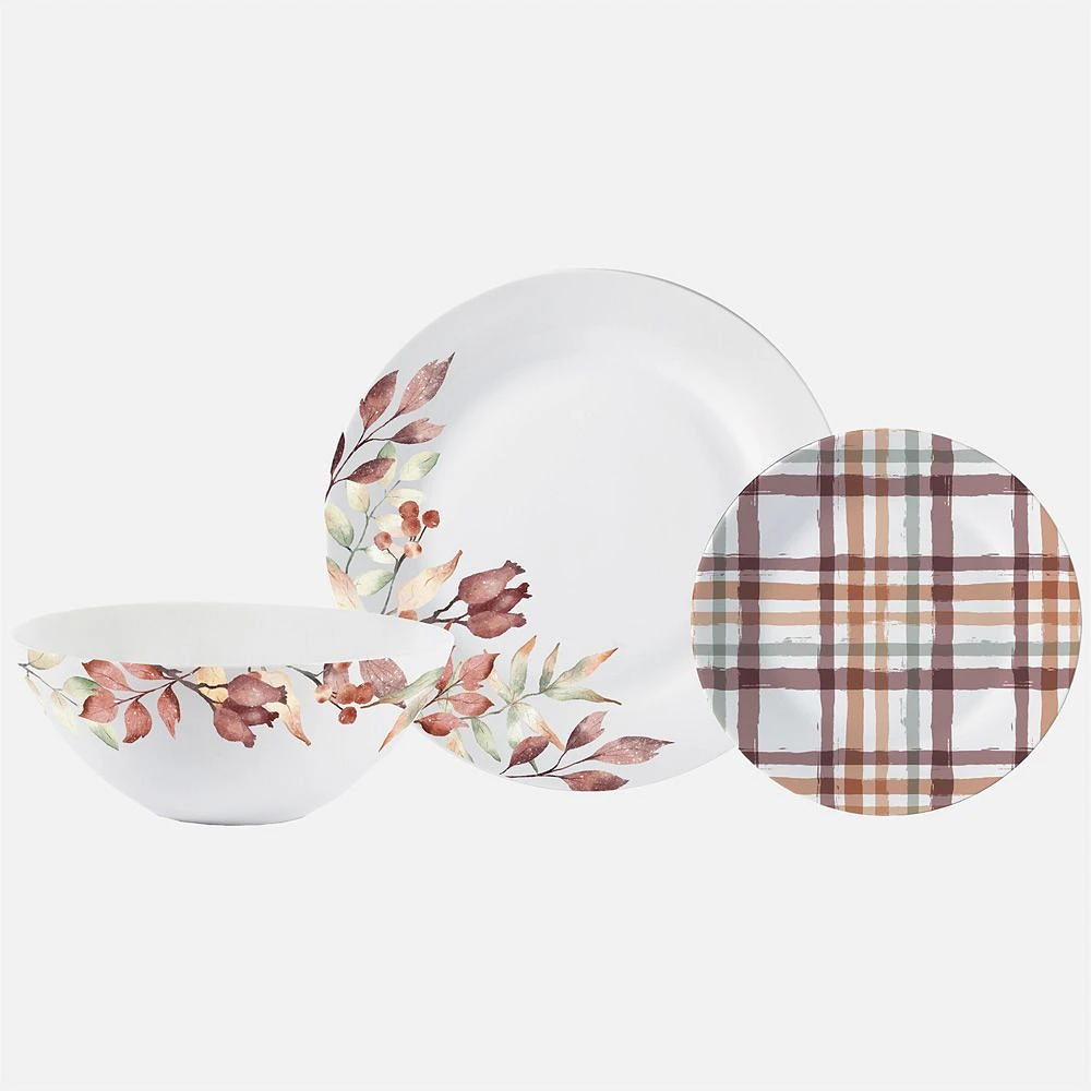 S&Co Autumn Watercolour 12-Piece Dinnerware Set