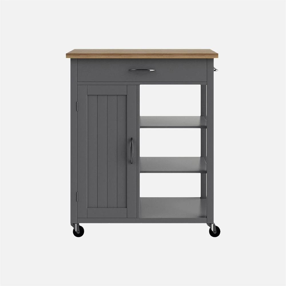 Sally Kitchen Island on Wheels - Grey