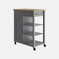 Sally Kitchen Island on Wheels - Grey