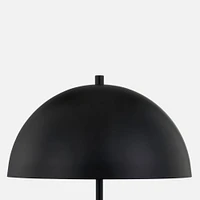 Sama Black Table lamp with Half moon Shade and Cylinder Base