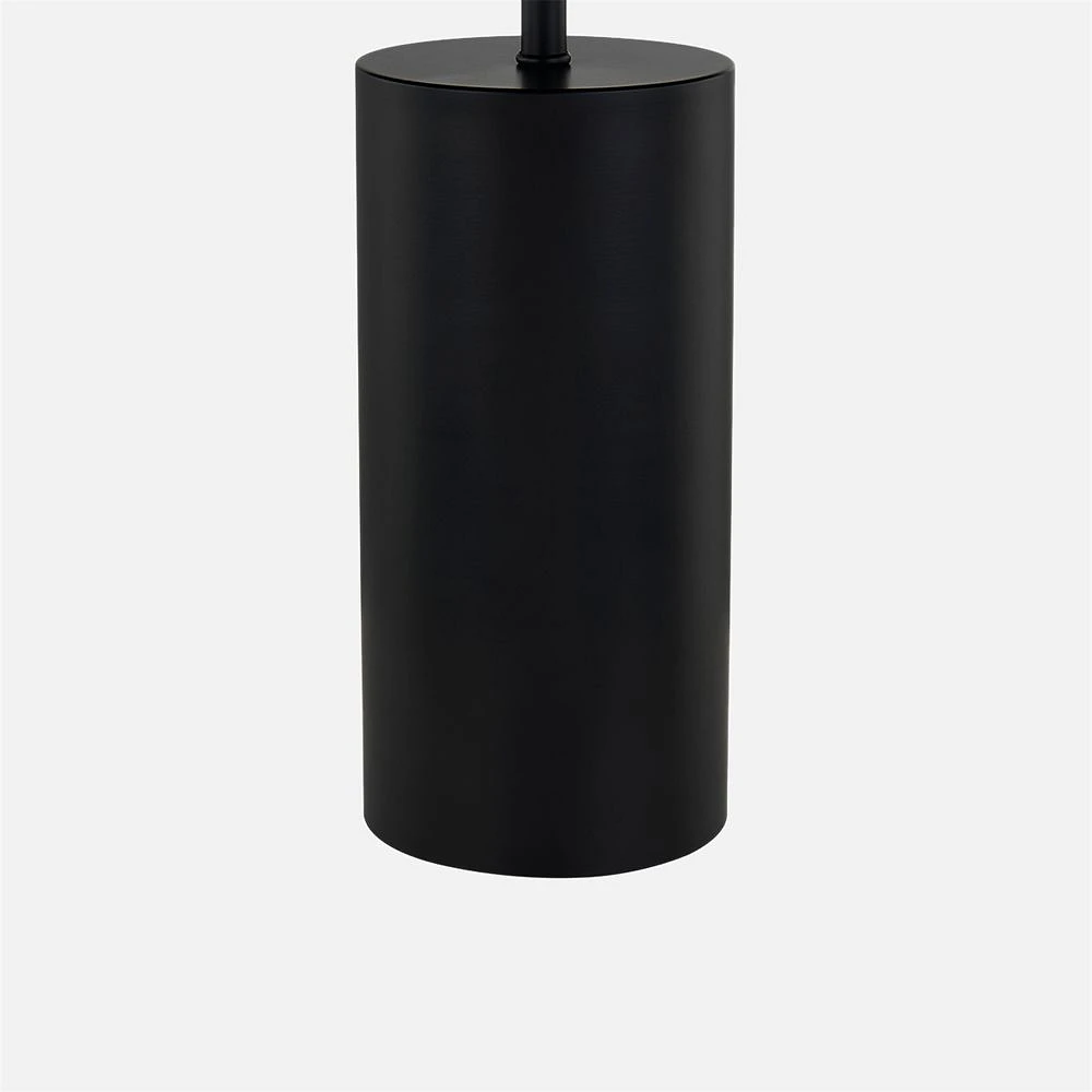 Sama Black Table lamp with Half moon Shade and Cylinder Base