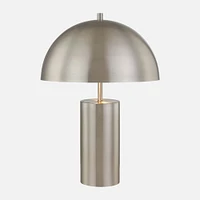 Sama Table lamp with Half moon Shade and Cylinder Base - Nickel