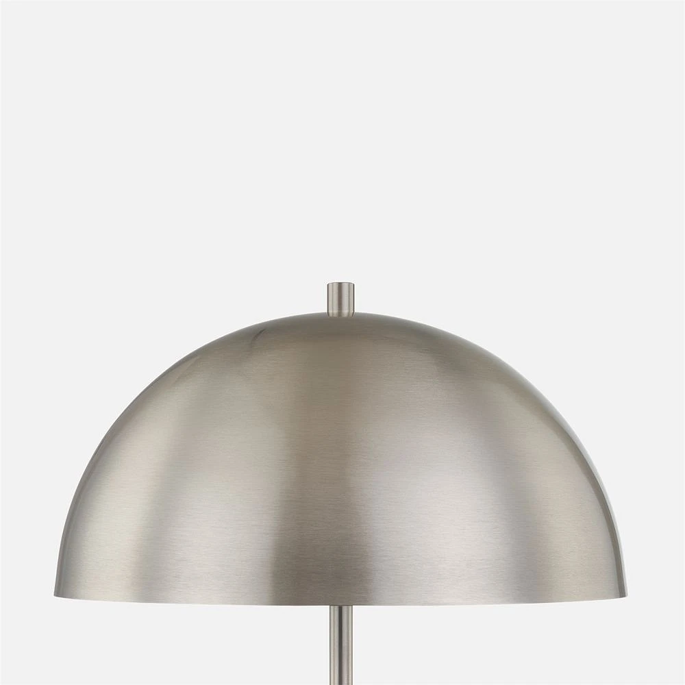 Sama Table lamp with Half moon Shade and Cylinder Base - Nickel