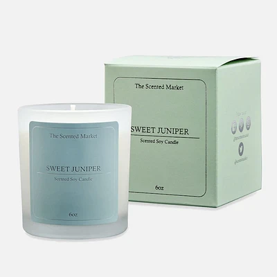 Sweet Juniper Soy Wax Candle - 6 oz