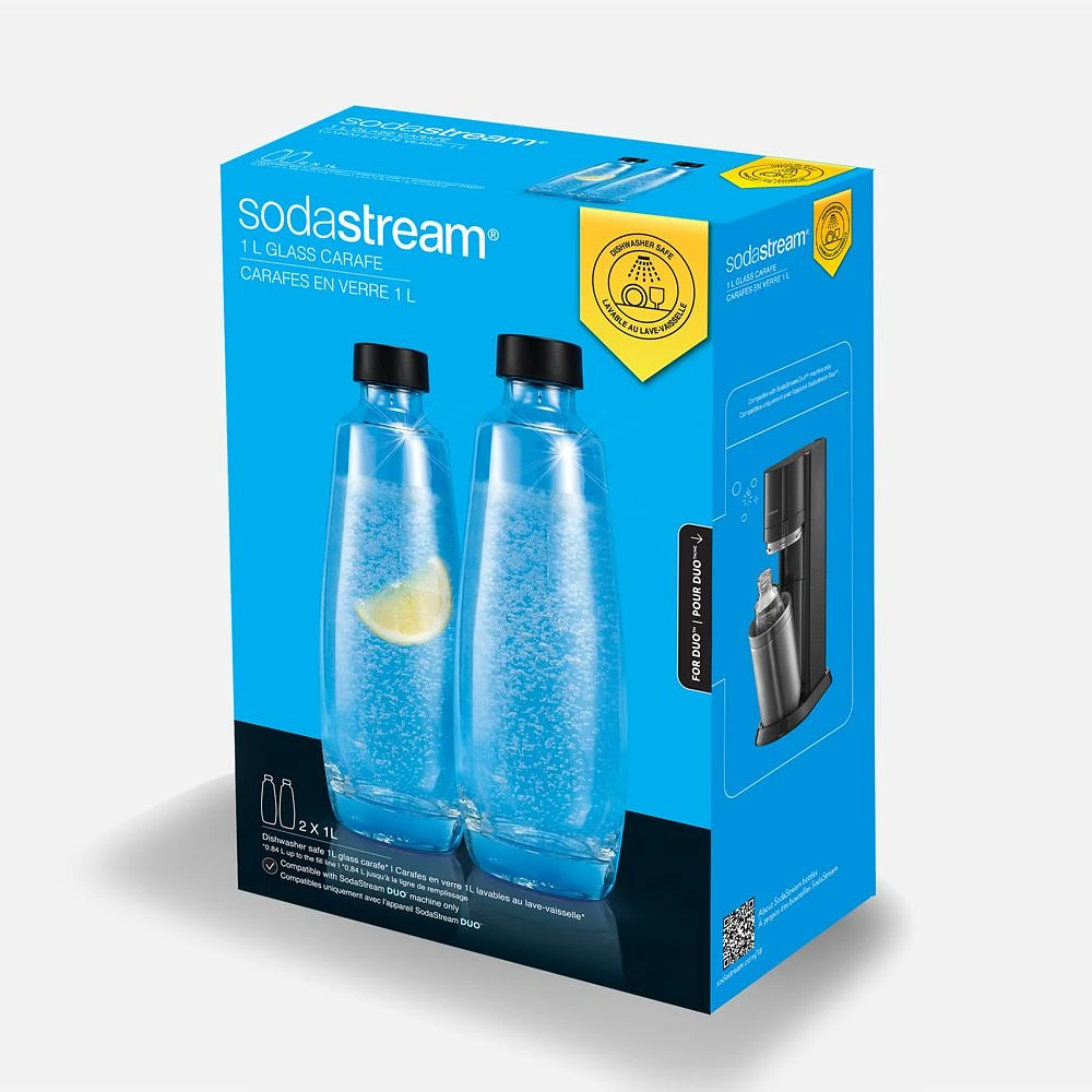 SodaStream 2-Pack DUO Glass Carafe 1 L