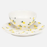 Abbott Small Round Appy Plate With Lemons Motif 