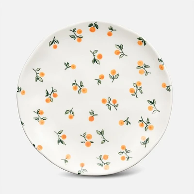 Abbott Small Round Appy Plate with Oranges Motif 