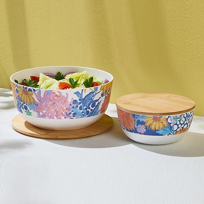 Sunburst Melamine Nested Bowls, Set of 2