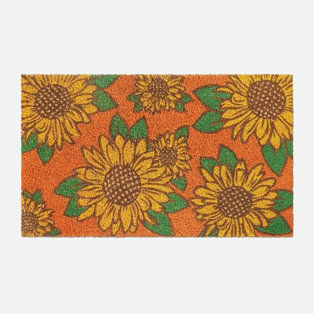 Coir Mat - Orange Sunflowers