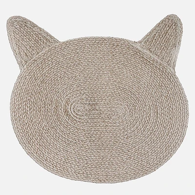 Cat Shaped Mat - Taupe
