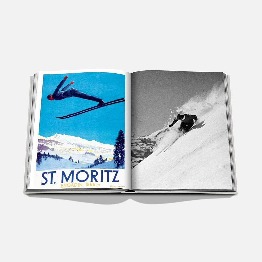 Beau livre de photographies décoratif par Assouline - « St. Moritz Chic »