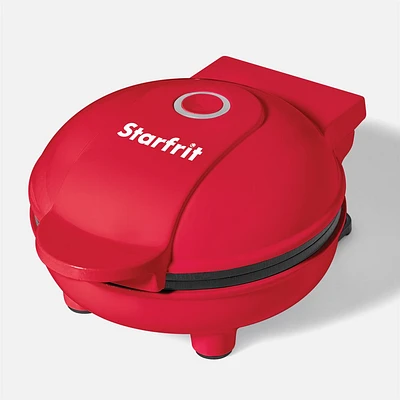 Starfrit Electric Mini Waffle Maker 4" - Red