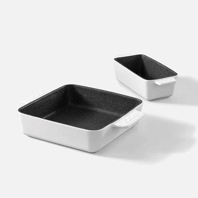 The Rock Ceramic Ovenware with Loaf and Square Baker, 2 Pieces