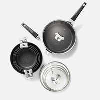 Starfrit The Rock T-Lock Forged aluminum Cookware Set, 12 Pieces