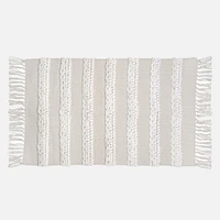 Large Stripe Pattern  Rug  - White/Natural