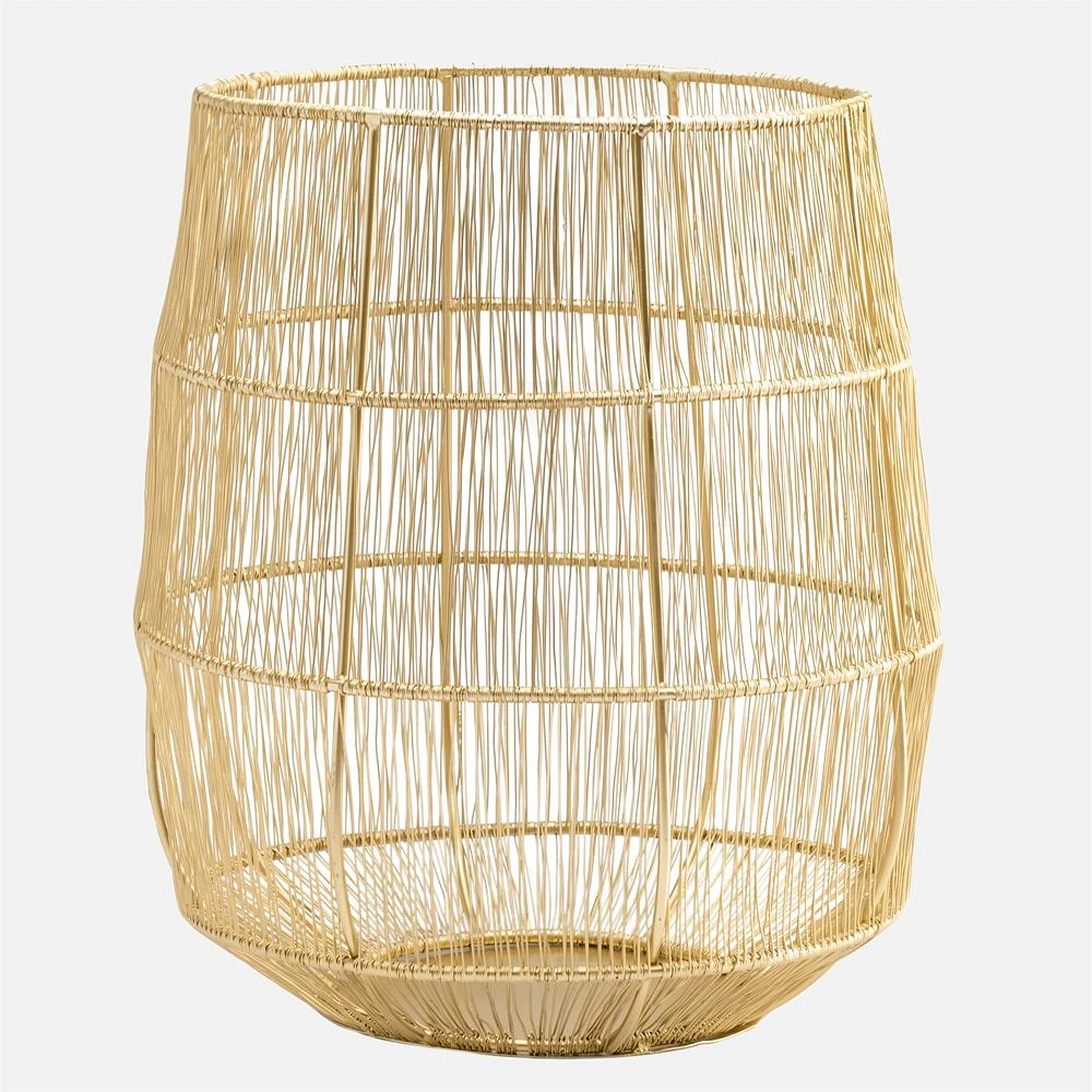 Batu Gold Wire Basket - 12.5''