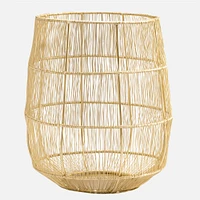 Batu Gold Wire Basket - 12.5''