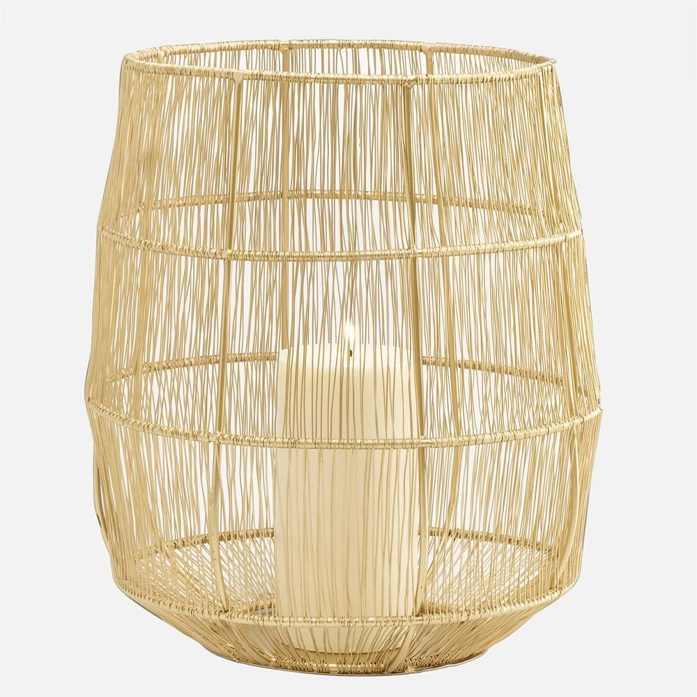 Batu Gold Wire Basket - 12.5''