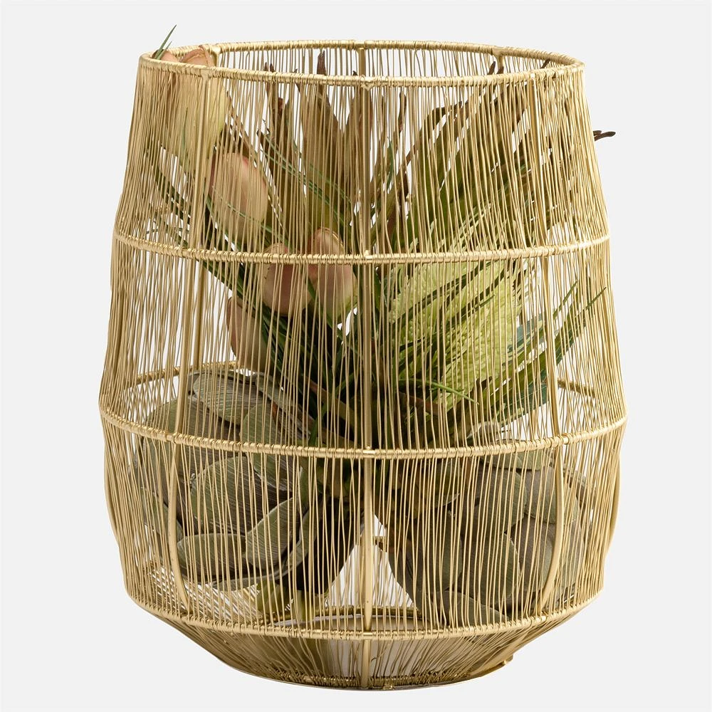 Batu Gold Wire Basket - 12.5''