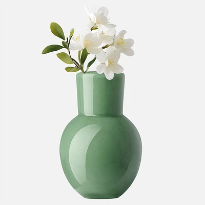 Opaque Flared Ball Glass Vase 6