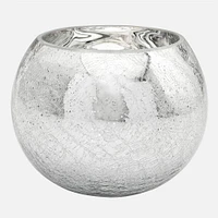 Vase boule miroir craqué en verre