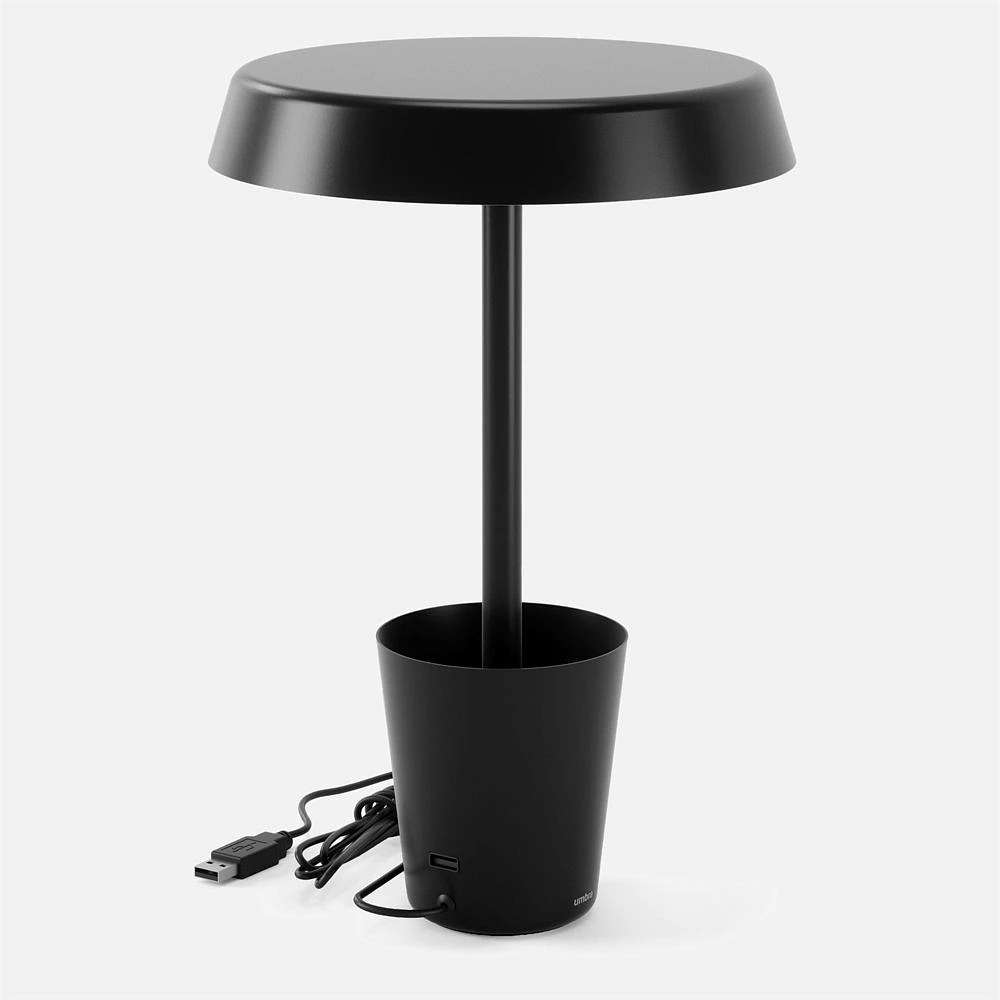 Lampe de table avec tasse de rangement - Noir