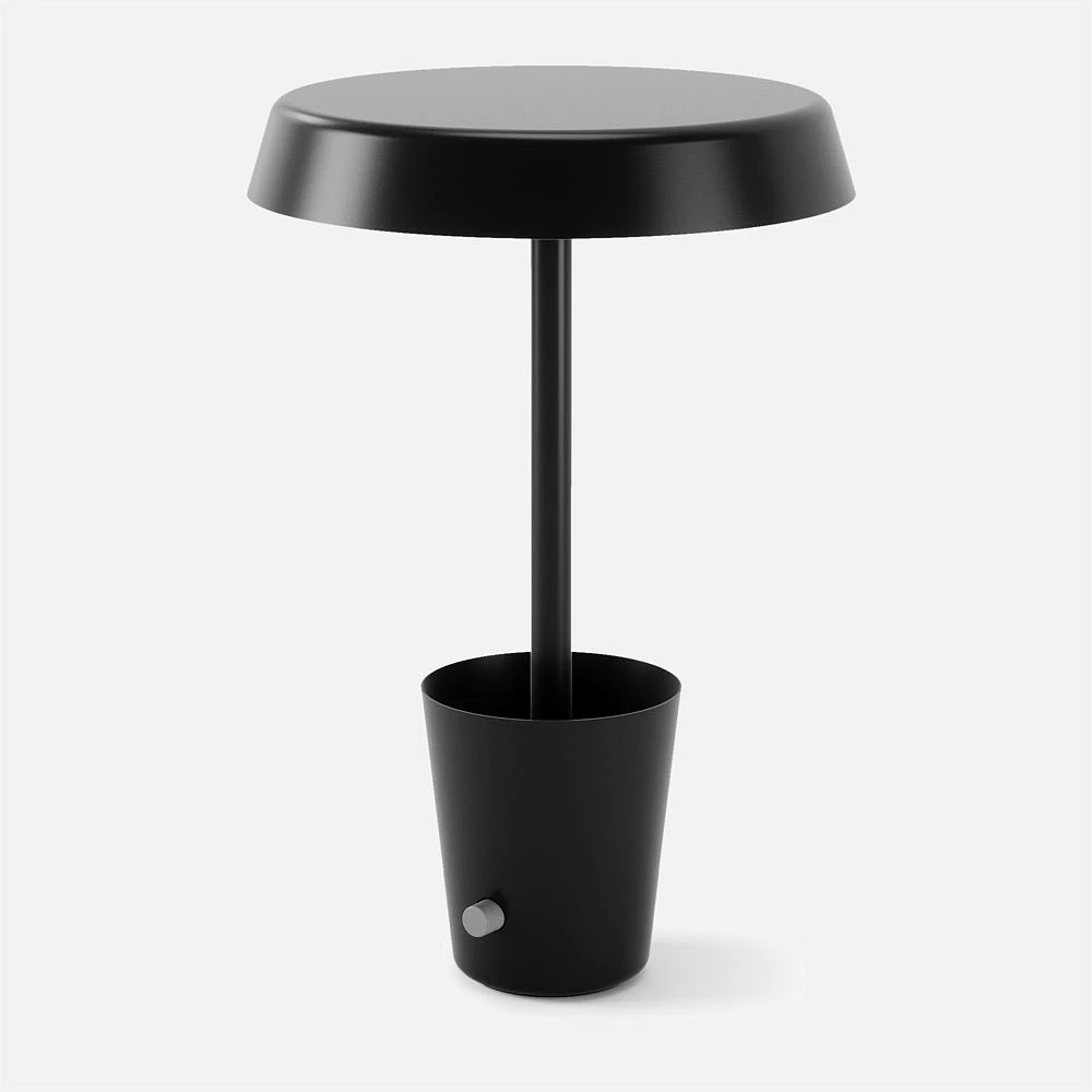 Lampe de table avec tasse de rangement - Noir