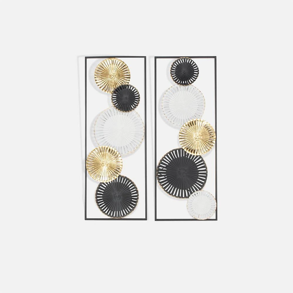 Thierry Set of 2 Wall Decor - White/Gold/Black