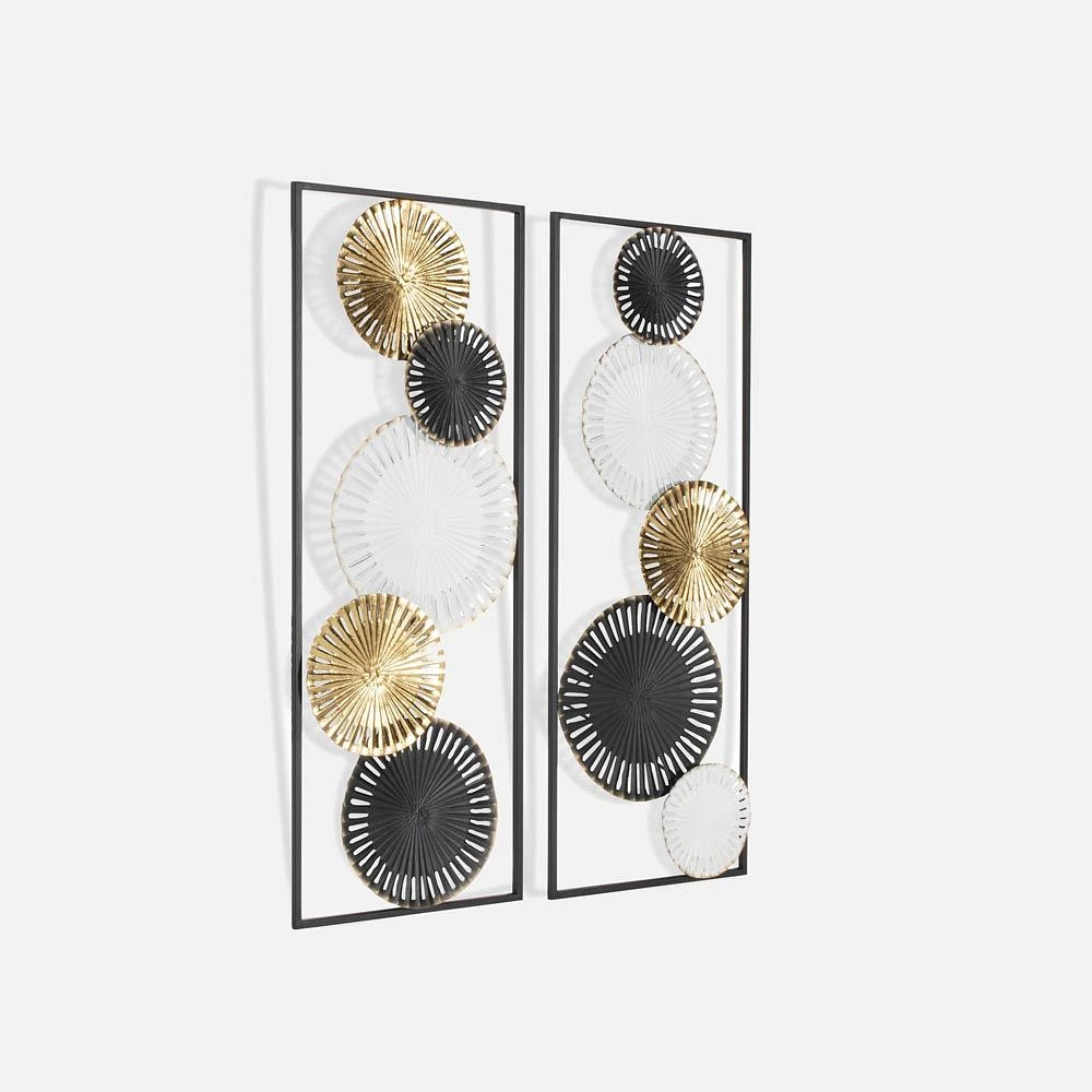 Thierry Set of 2 Wall Decor - White/Gold/Black