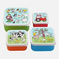 Tyrrell Katz Snack Boxes Farmyard, 4 pieces 