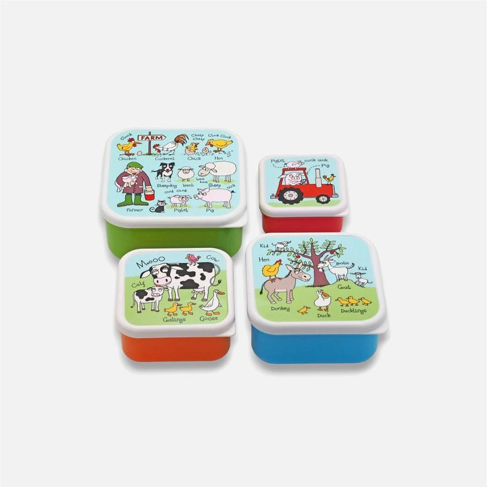 Tyrrell Katz Snack Boxes Farmyard, 4 pieces 