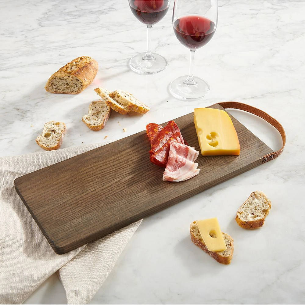 Cheese Board with Leather Handle by Trudeau